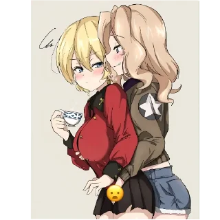 😦 emoji Girls Und Panzer @Kavao1 Telegram sticker 15 of 27