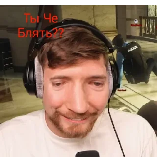 😐 emoji Mr Beast Telegram sticker 6 of 22