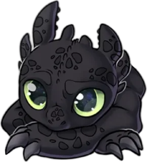🥺 emoji night and light fury✌️🏿 Telegram sticker 7 of 25