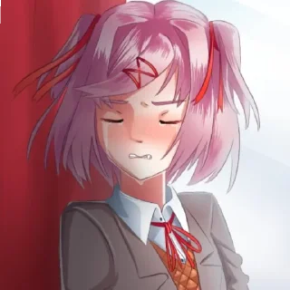😄 emoji Нацуки. Эмоции. [made by Тёма] Telegram sticker 19 of 60