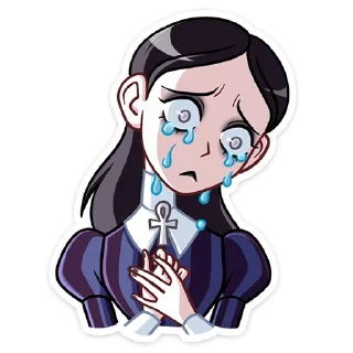 😭 emoji Аннабель :: @stickroom Telegram sticker 22 of 48