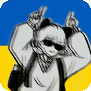 Sticker from супїр патріатичьнї стікєри🚲🚲🚲☝️☝️🇺🇦🇷🇺