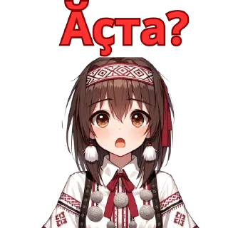 ❓ emoji Chuvash Anime Here Telegram sticker 8 of 46