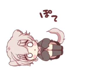 😔 emoji Милые котики @nyasticks Telegram sticker 22 of 25