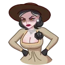 😠 emoji Lady Dimitrescu Telegram sticker 15 of 20