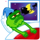 😴 emoji Pepe Grinch Telegram sticker 14 of 15