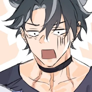 😨 emoji Wriothesley by @akikaze9 Telegram sticker 8 of 24