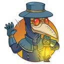 👋 emoji Plague M. D. Telegram sticker 5 of 35