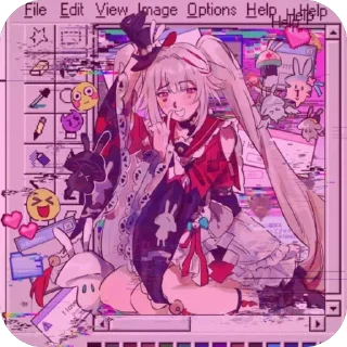 🫥 emoji Miss Sparxie^^@fnafintertement @sakura_moshi Telegram sticker 20 of 30