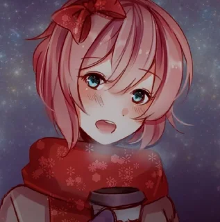 💕 emoji ~Sayori arts~ by @Raspberry_kitty Telegram sticker 8 of 40