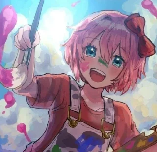 💕 emoji ~Sayori arts~ by @Raspberry_kitty Telegram sticker 5 of 40