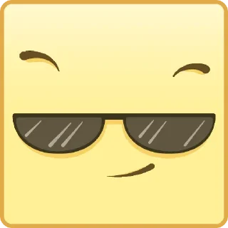 😎 emoji Квадратные Смайлы Telegram sticker 22 of 26