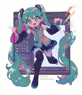 💗 emoji Хатсуне Мику!!^^ Telegram sticker 17 of 72