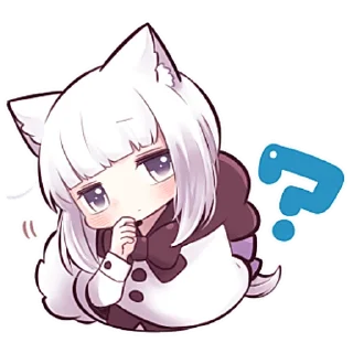 🧐 emoji Девочка волчица @nyasticks Telegram sticker 16 of 41