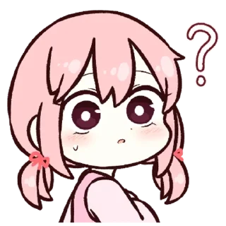 🤨 emoji Нао-тян @anime_sticks Telegram sticker 11 of 30