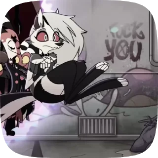 🐺 emoji БОЛЬШЕ ⇨ @CLOOBHUB ЛУНА АДСКИЙ БОСС LOONA HELLUVA Telegram sticker 11 of 39
