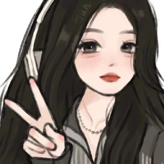 🌟 emoji Girls is so pretty Telegram sticker 6 of 9