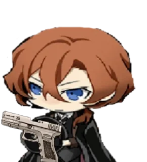 🔫 emoji дазай пассив Telegram sticker 5 of 14