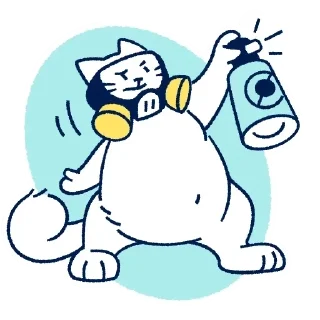 🎹 emoji Яндекс стикеры: котик Лео Telegram sticker 18 of 20