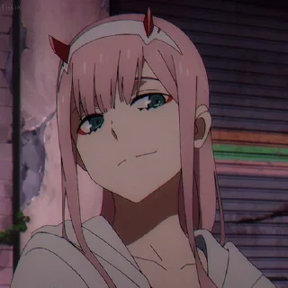 😏 emoji ZeroTwo (02) Telegram sticker 7 of 19