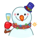 🥂 emoji Snowman Telegram sticker 19 of 25