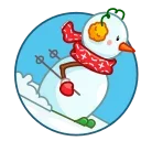 ⛷ emoji Snowman Telegram sticker 9 of 25