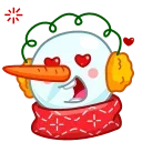 😍 emoji Snowman Telegram sticker 22 of 25