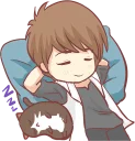 💤 emoji Centilia's boyfriend : Raei :: @line_stickers Telegram sticker 8 of 40