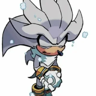 😔 emoji Silver the hedgehog by @sonic_the_hednehog Telegram sticker 5 of 77