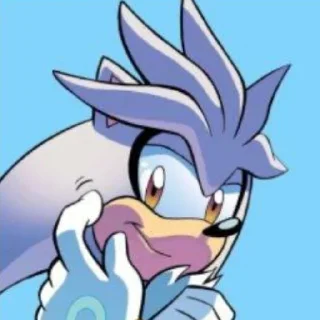 😏 emoji Silver the hedgehog by @sonic_the_hednehog Telegram sticker 9 of 77
