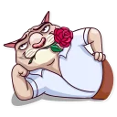 🌹 emoji Big Boss Cat Telegram sticker 24 of 35