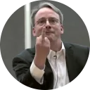 Sticker from Linus Torvalds @telesmithy