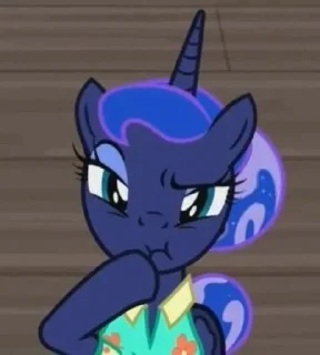😒 emoji Luna | @MyLittlePony_bots Telegram sticker 10 of 90