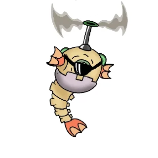 😎 emoji Steampunk shrimp/by @Cyboulder34 Telegram sticker 9 of 12