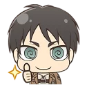 Sticker from shingeki no kyojin chibi
