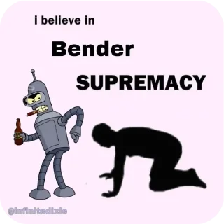 Sticker from Bender futurama