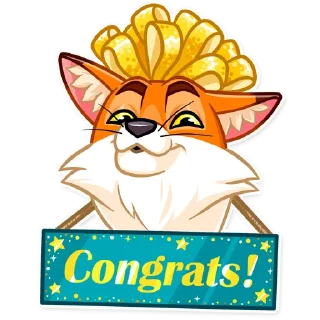 🥳 emoji What Does The Fox Say? Telegram sticker 18 of 30
