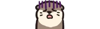 😰 emoji Otter½ emj2stck by @Crateures Telegram sticker 21 of 120