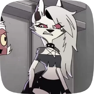 🐺 emoji БОЛЬШЕ ⇨ @CLOOBHUB ЛУНА АДСКИЙ БОСС LOONA HELLUVA Telegram sticker 16 of 39