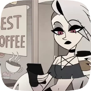 🐺 emoji БОЛЬШЕ ⇨ @CLOOBHUB ЛУНА АДСКИЙ БОСС LOONA HELLUVA Telegram sticker 21 of 39