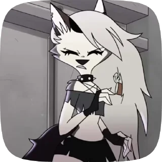 🐺 emoji БОЛЬШЕ ⇨ @CLOOBHUB ЛУНА АДСКИЙ БОСС LOONA HELLUVA Telegram sticker 15 of 39