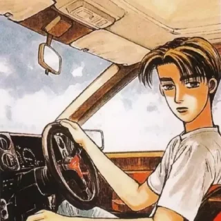 🏎️ emoji Fujiwara Takumi Telegram sticker 12 of 32
