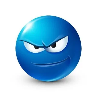 😏 emoji blue emoji Telegram sticker 18 of 70
