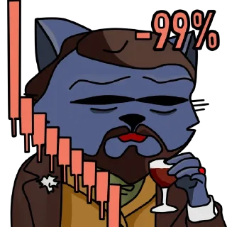 📉 emoji Degen Cats Telegram sticker 2 of 11