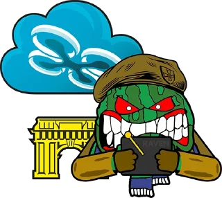 🫡 emoji Angry Watermelon Telegram sticker 10 of 10