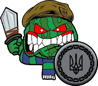 💪 emoji Angry Watermelon Telegram sticker 5 of 10