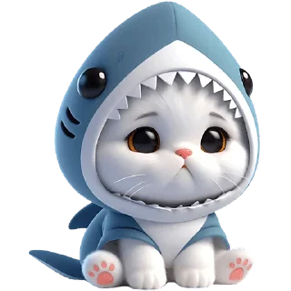 😞 emoji Пушистые акулы 2 @Nyasticks Telegram sticker 8 of 34