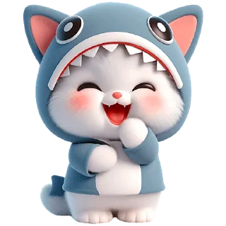 🤣 emoji Пушистые акулы 2 @Nyasticks Telegram sticker 23 of 34