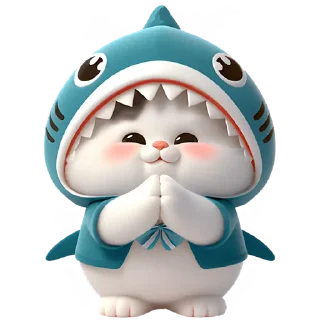 😇 emoji Пушистые акулы @Nyasticks Telegram sticker 18 of 42