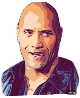 😋 emoji The Rock Telegram sticker 21 of 22